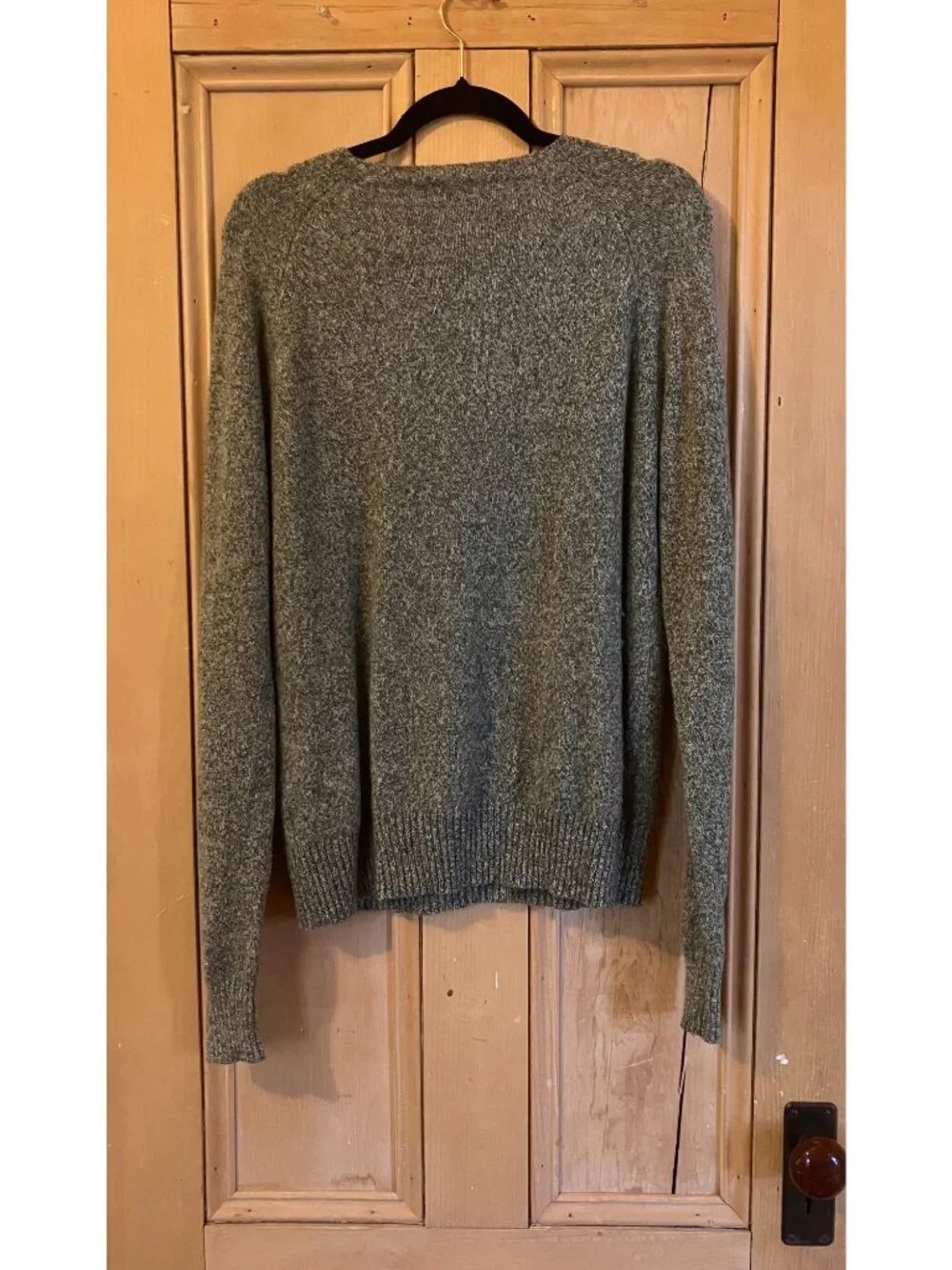 J.Crew Mens 100% Lambswool Speckled Crewneck Sweater Size Medium Green SP NWOT